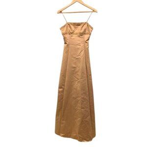 DE LARU Vintage Y2K Maxi Dress Women’s Size 5/6‎ Brown Sleeveless Party Formal